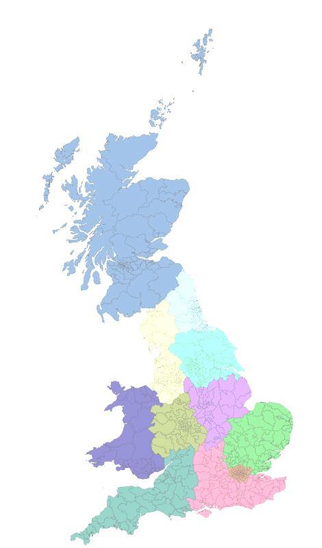 Britain is divided into 646 areas called
