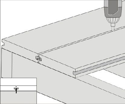 respective joist, begin to fasten them from above as shown in Diagram 15