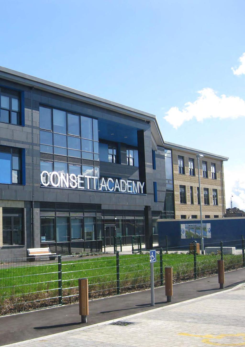 Consett Academy and Leisure Centre, County Durham Steelwork
