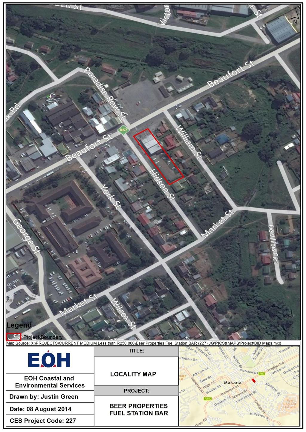 FIGURE 2: AERIAL OVERVIEW OF THE FUEL STATION LOCATION.