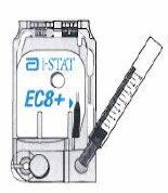 For EG7+, CG4+ or Chem8+ Cartridges: 14. Seal the cartridge Expel one or two drops from the syringe before filling the cartridge. Direct tip and dispense into the sample well.