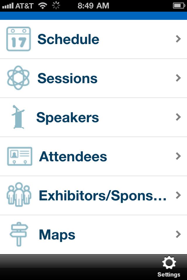 Mobile Apps -Congress Application Available now in the App store and at some location for Android users!
