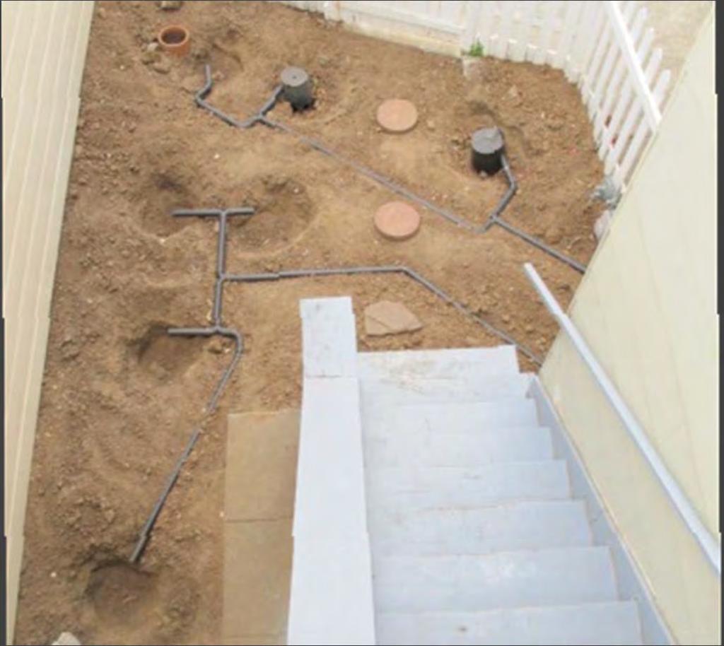 Branched Drain System Setbacks from buildings and
