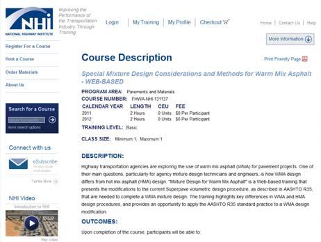 Course Number: FHWA-NHI-131137 Appendix to AASHTO R35 with commentary