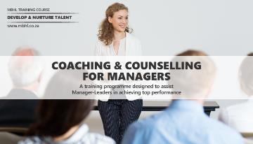 Coaching & Counselling Skills for Managers 3 days 'Help! I have to improve the performance of the people who report to me I am held accountable for my team's performance.