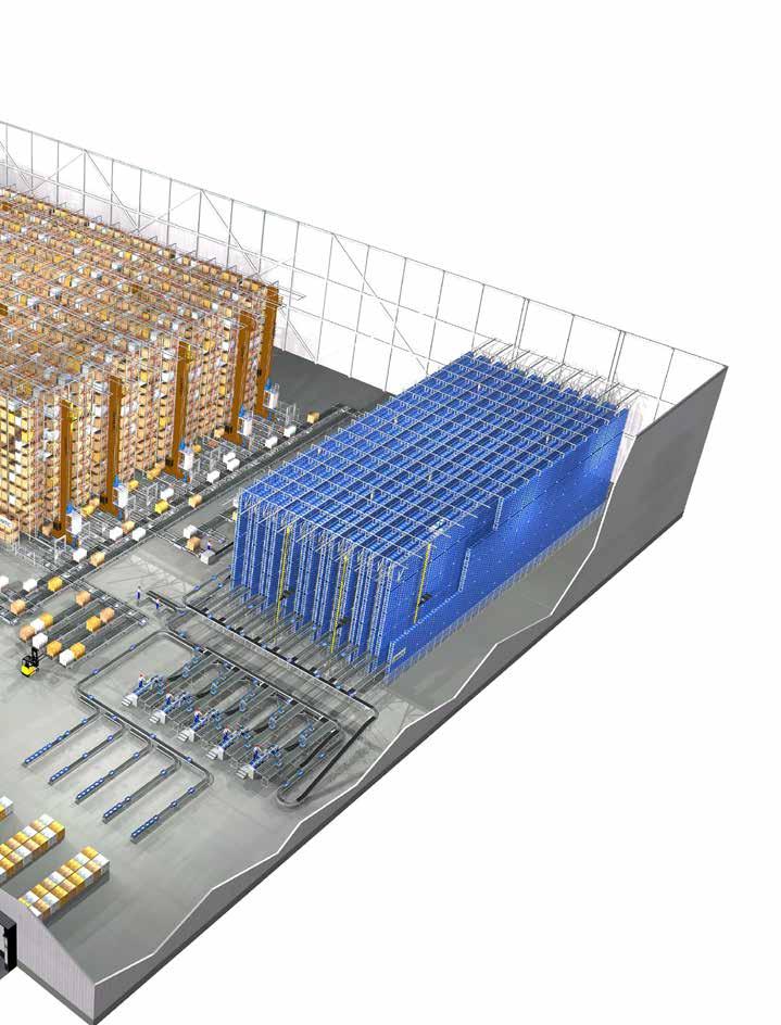 Automatic Storage and Retrieval of Pallets and Unit Loads Ideal for bulk reserve storage in fast moving pallet handling operations Dematic s impressive range of RapidStore UL (Unit Load) machines can