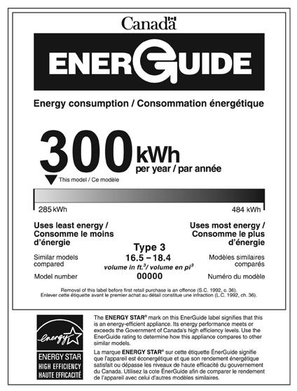 Product brand owners can choose to show an ENERGY STAR certification version of the symbol beside the EnerGuide label or use a dual EnerGuide / ENERGY STAR label.