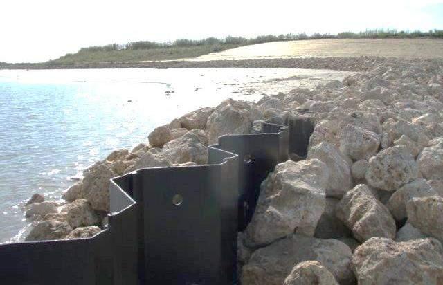 Rubble-Mound Structure Long design life Resistant to sand abrasion Advantages Less wave reflection Cost effective system