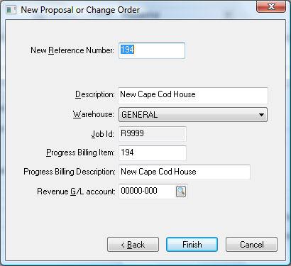 Printed Documentation existing progress-billing change order line rather than changing the original quote amounts.