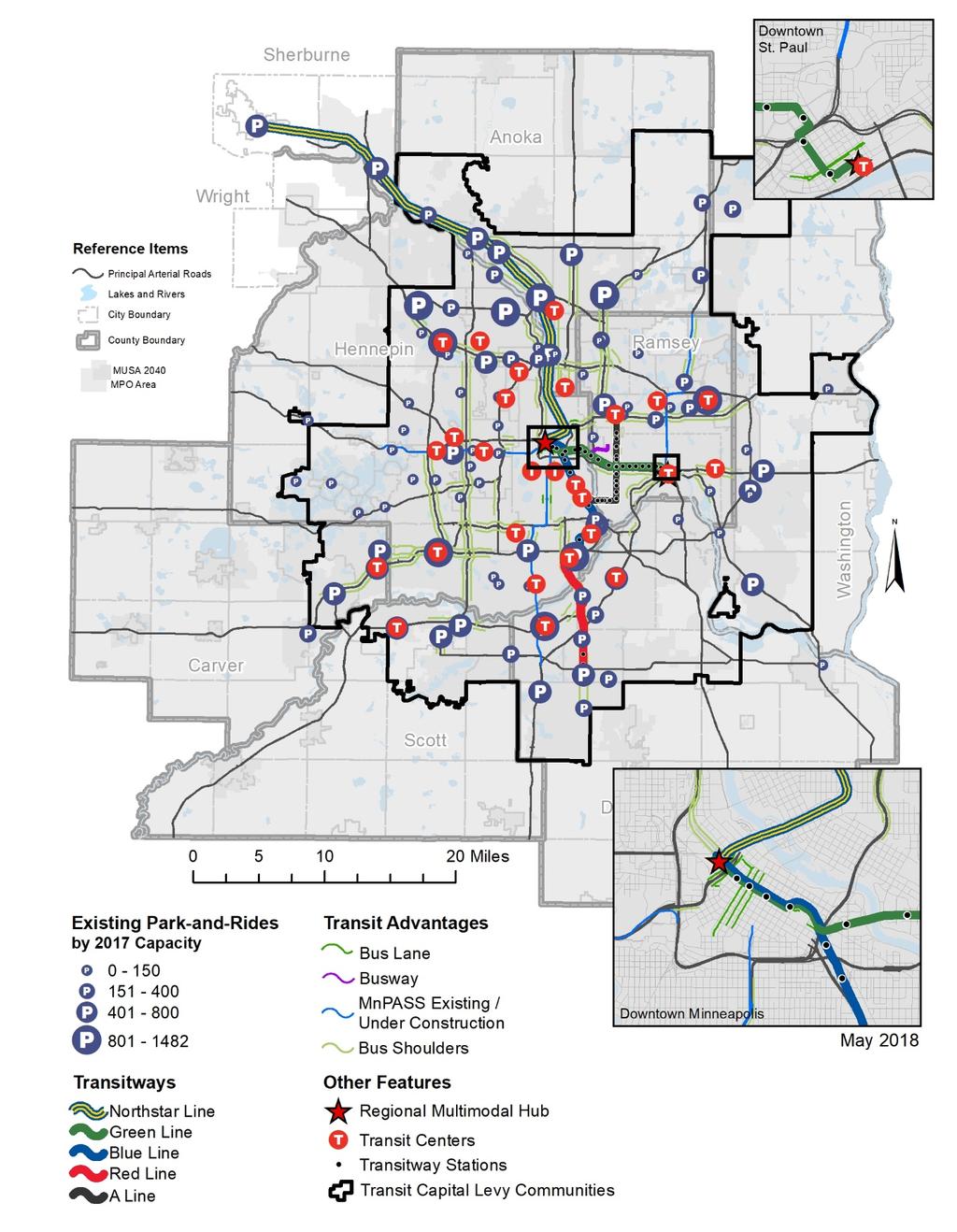 Figure 6-2: Existing Transit Infrastructure 2040 TRANSPORTATION POLICY PLAN