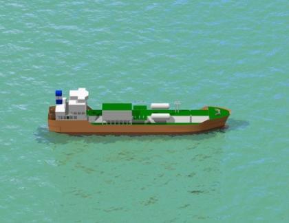 coast EXPORT (liquefaction barge) will liquefy up to 0.