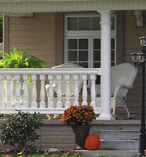 V i n y l B a l u s t r a d e What was once cast from stone, fiberglass, marble composites and polyurethane is now offered in economical Low Maintenance vinyl railing. Featuring large 6.