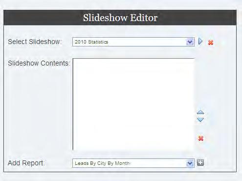 Use the Add Report dropdown to select which reports in Report Gallery you would like to add to the