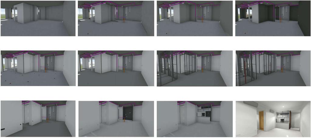 Sample virtual sequencing for residential unit mock-up (Source: Singapore VDC