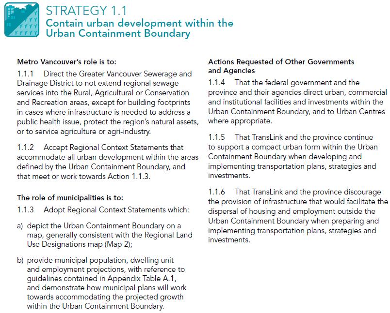 Figure 24: Excerpt from Vancouver Melbourne takes a similar approach to Vancouver, however as a more detailed strategy, it defines who will be responsible for specific projects / initiatives and