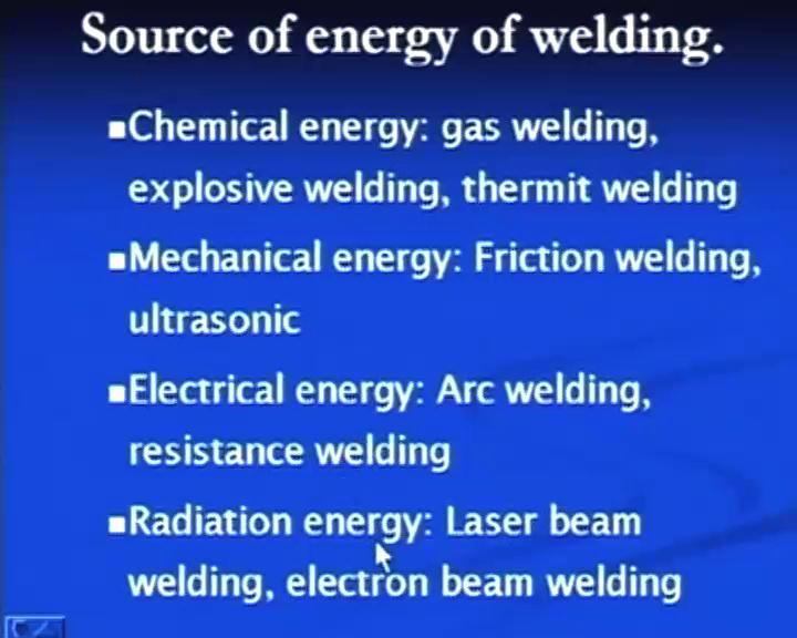 welding process carried without the filler metal, where consumable electrode acts has a filler metal; then flux cord arc welding, also with the filler metal; electro gas and electro slag welding