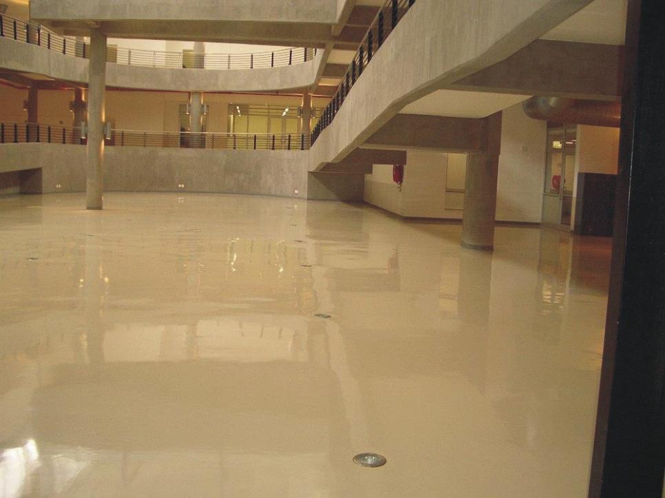 to vibration and movement. Anti-static Flooring Pumadur MD ESD Heavy duty PU floor to combat electrostatic activity.