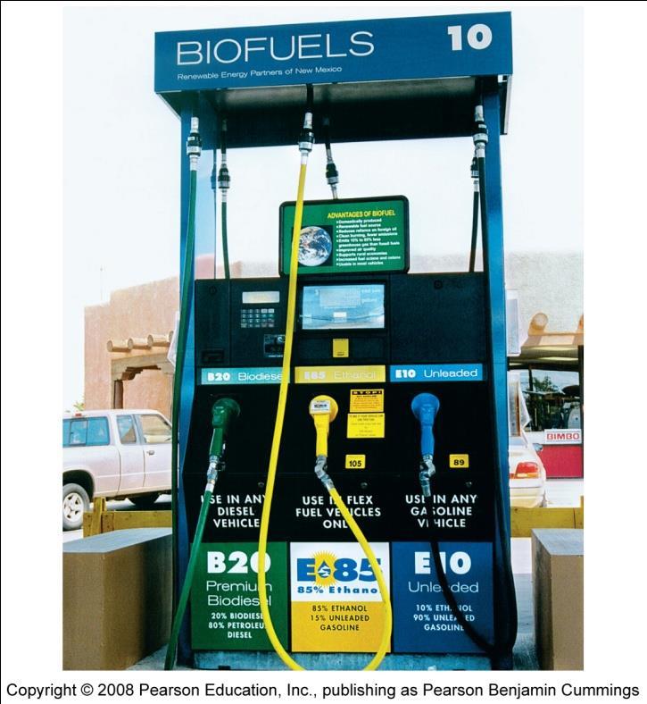 ethanol, 15% gasoline Alternative fuel under Energy Policy Act