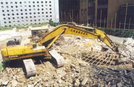 during demolition