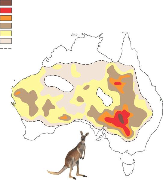 52.16 Distribution of Species Result of ecological and evolutionary relationships through time! Events in ecological time can lead to evolution Kangaroos/km 2 > 20 10 20 5 10 1 5 0.1 1 < 0.