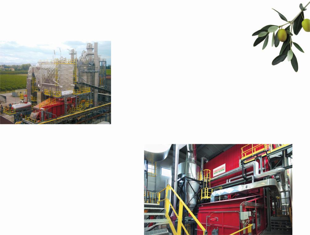 Biomass Fired Water Tube Steam Generator Biomass Fired Thermal Oil Generator Large combustion chamber made of refractory brick walls to assure adequate residence time at high temperature for