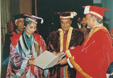 Amrita Patel, Chairperson NDDB receiving Honorary Degree of Doctorate of Science during Fourth Convocation of NDRI on 23 rd