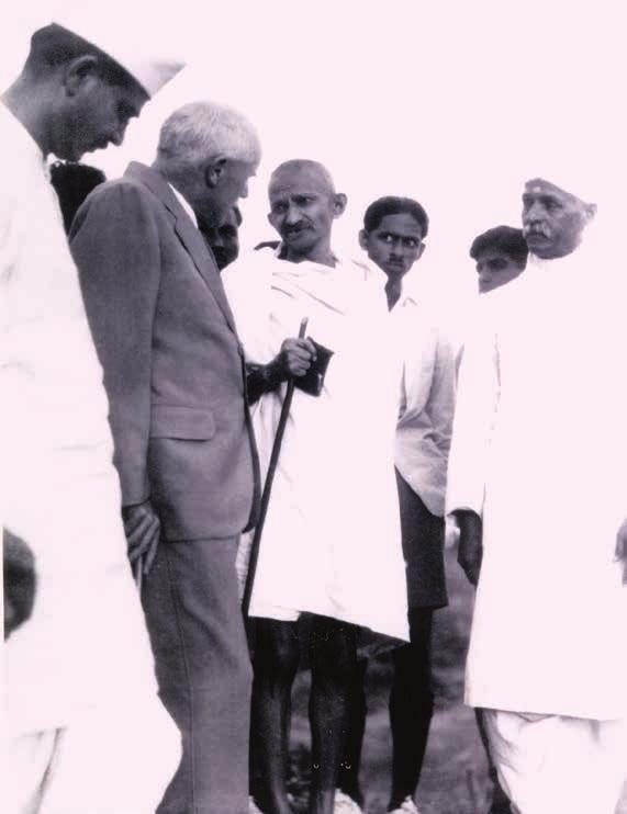Father of Nation at the Institute... Mahatma Gandhi Ji interacting with Mr.