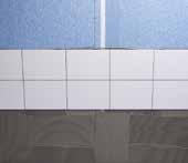 Mount the tiles before the tile adhesive on the substrate has dried, to ensure the tiles will hold properly.