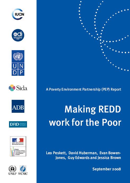 MakingREDD work for the poor Many cross-cutting concerns: Effects on food and commodity prices Stability and