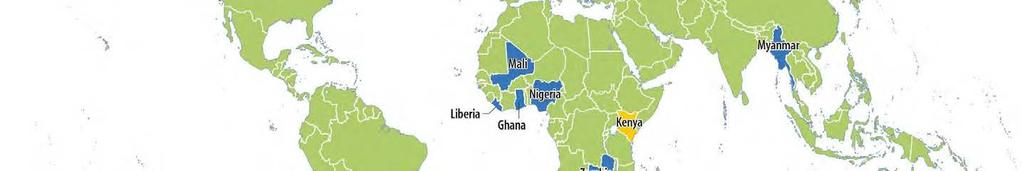 Ghana Mali Gabon Zambia Kenya Tanzania
