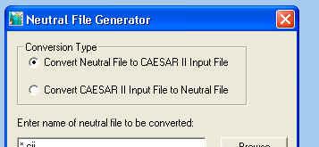 Re-import Neutral File into Caesar II for Analysis