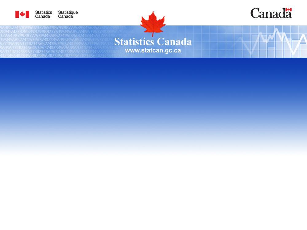 Risk Management at Statistics Canada Presentation to Workshop on Risk