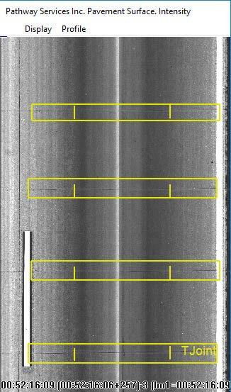 Sample transverse profile from 3D laser/camera system: Faulting Faulting of concrete joints is also measured using the 3D laser/camera system.
