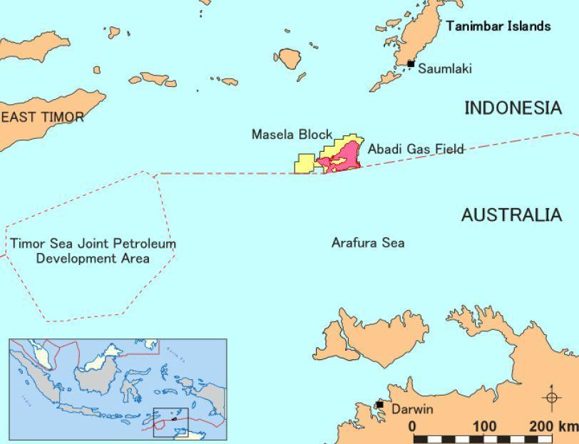 Abadi Field (Masela Block) Development Location Investment Value Funding Scheme Maluku US$ 22.3 billion Private (Production Sharing Contract with Inpex Masela, Ltd.