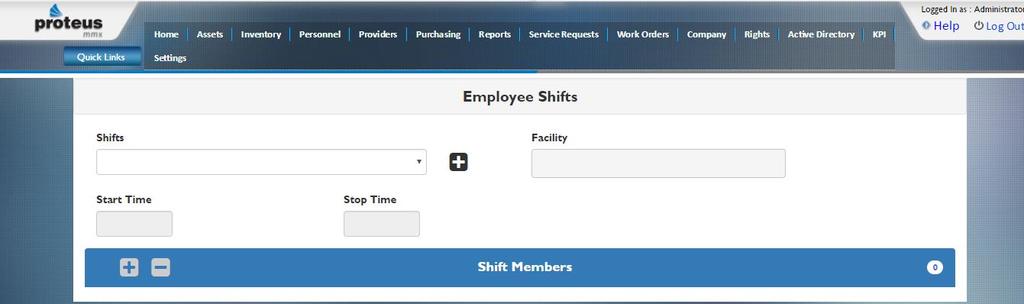 4. Shift page is changed in Settings.