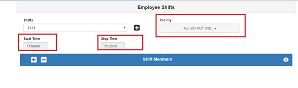 Now select your shift from shift drop down.