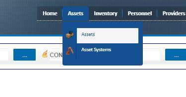 Click on Assets, from the drop-down menu 3. Select an asset record 4.