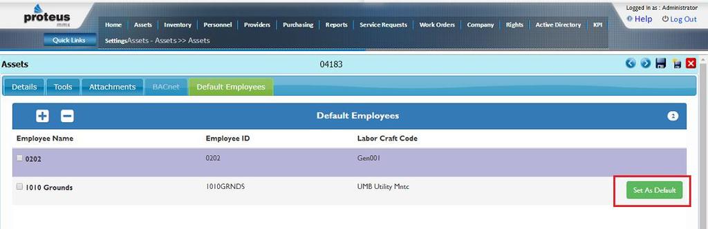 Here we can select multiple employees, but there will be one default employee.