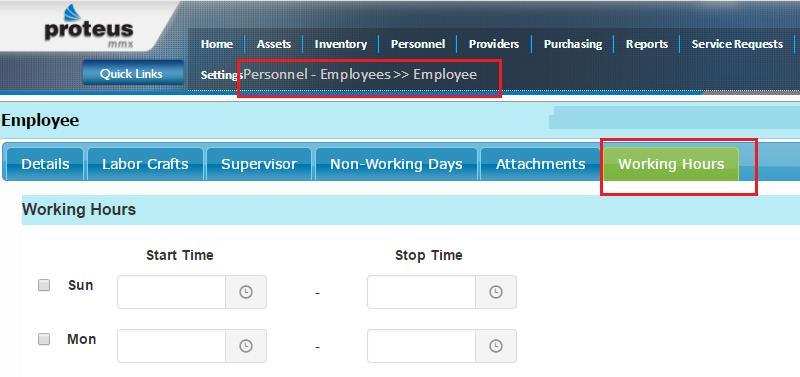 Enhanced Points in MMX 3.7 1. Working Hours tab added in employee module To Access Working Hours: 1. Go to the Personnel module 2.