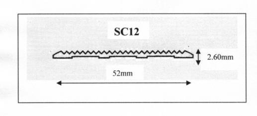SC12 SC12 anti slip aluminium strip has been extruded with