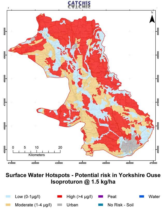 Pesticide risk maps for