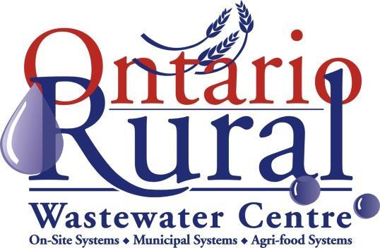 Contact Information Doug Joy Ontario Rural Wastewater Centre School of