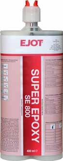 EJOT Super Epoxy SE 800 EJOT Super Epoxy SE 800 is an epoxy injection mortar for solid base materials. It works in dry, wet and flooded holes.