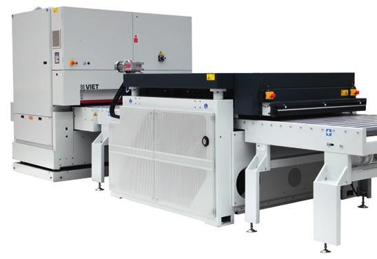 MAXIMUM SCOPE FOR INTEGRATION WITH OTHER MACHINES FROM THE VIET RANGE The Valeria lower calibrating machine can be integrated with all mobile-head machines in the Viet range