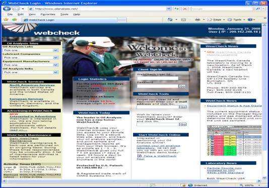 WearCheck offers all our customers access to our on-line oil analysis system, WebCheck, so it is no longer necessary to review paper reports.