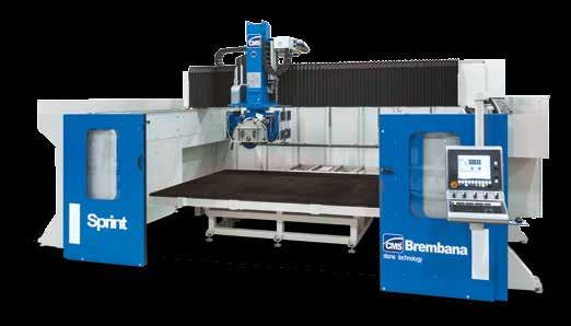 CMS Brembana Formax Jet with pallet changer Bridge saw machine with 5 interpolated axes specifically designed for cutting slabs and blocks of marble, granite, and both natural and composite stone,