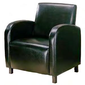 x 17 H F-5 Barcelona Chair - Black 31 L x 35 D