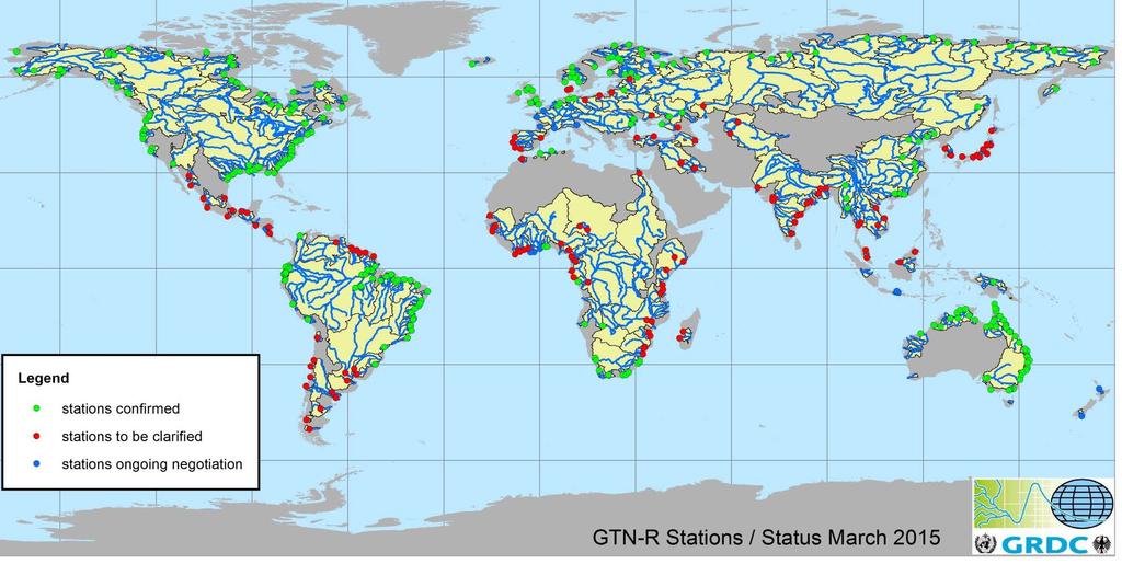 Global Terrestrial Network for River Discharge (GTN-R) Network Status