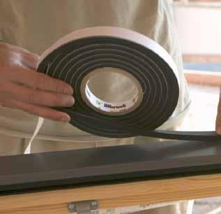 Sealant Tapes BITALBAND ALUMINIUM TAPE COCOBAND Neoprene rubber impregnated pre-compressed PUR tape.