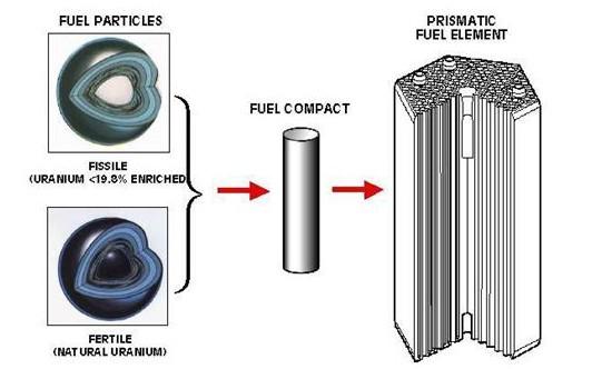 High Temperature Reactors : The fuel Prismatic fuel element with TRISO